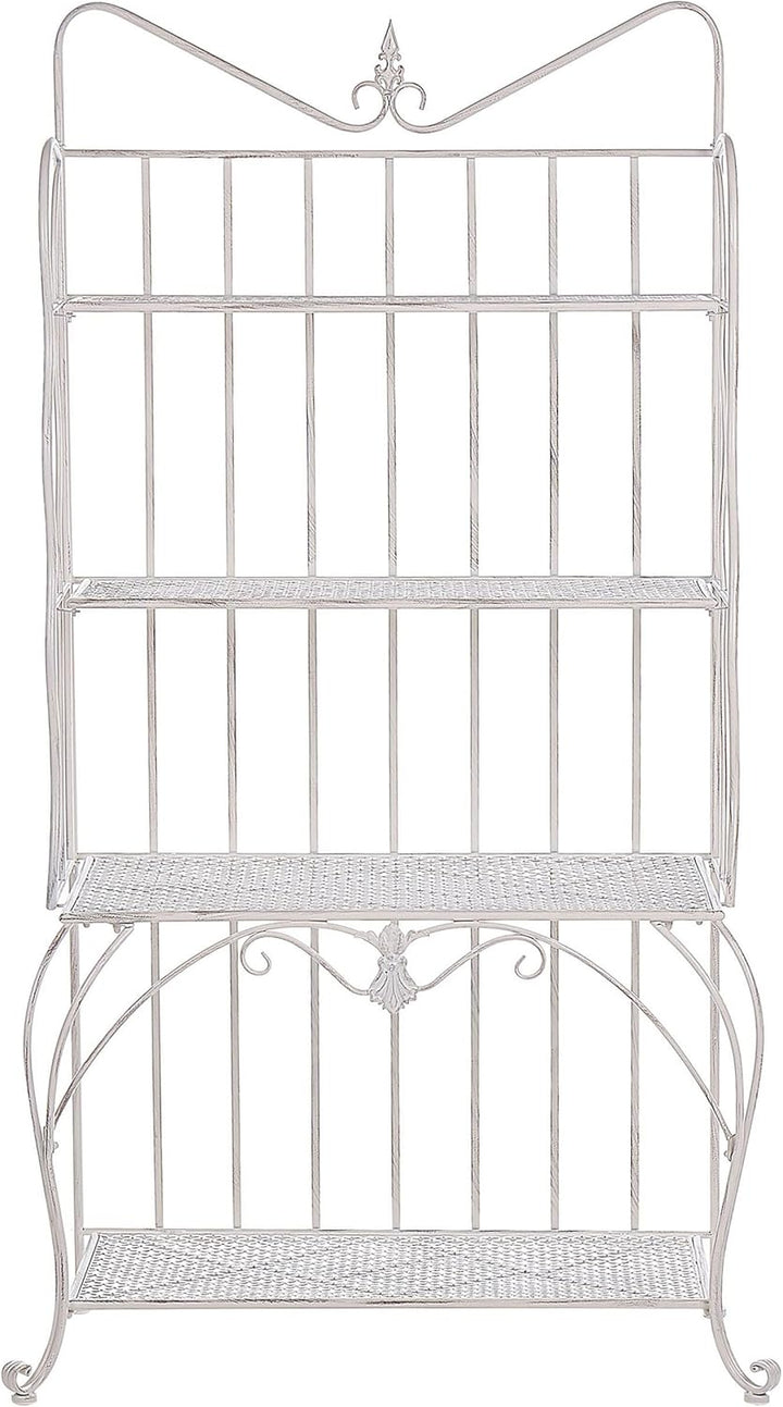 Gartenregal in Beige aus Eisen mit 4 Ablageflächen klappbar Pavona
