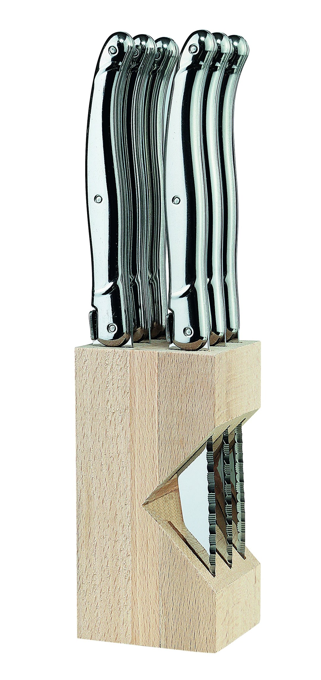 Laguiole Tradition Steakmesser-Satz, Ganzmetall Messer, Mehrfarbig, One Size
