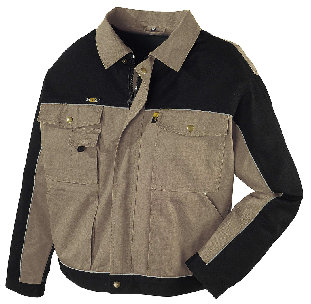 teXXor 2-in-1 Arbeitsbundjacke Canvas 320 mit Cordura, verstärkt khaki 50, 20-008310-50, Khaki 50