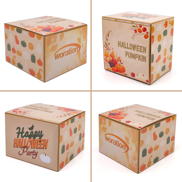 Woration 21 cm Gross Weiss Gefälschte Halloween Kürbis Künstlich Faux Herbst Kürbis Dekoration für P