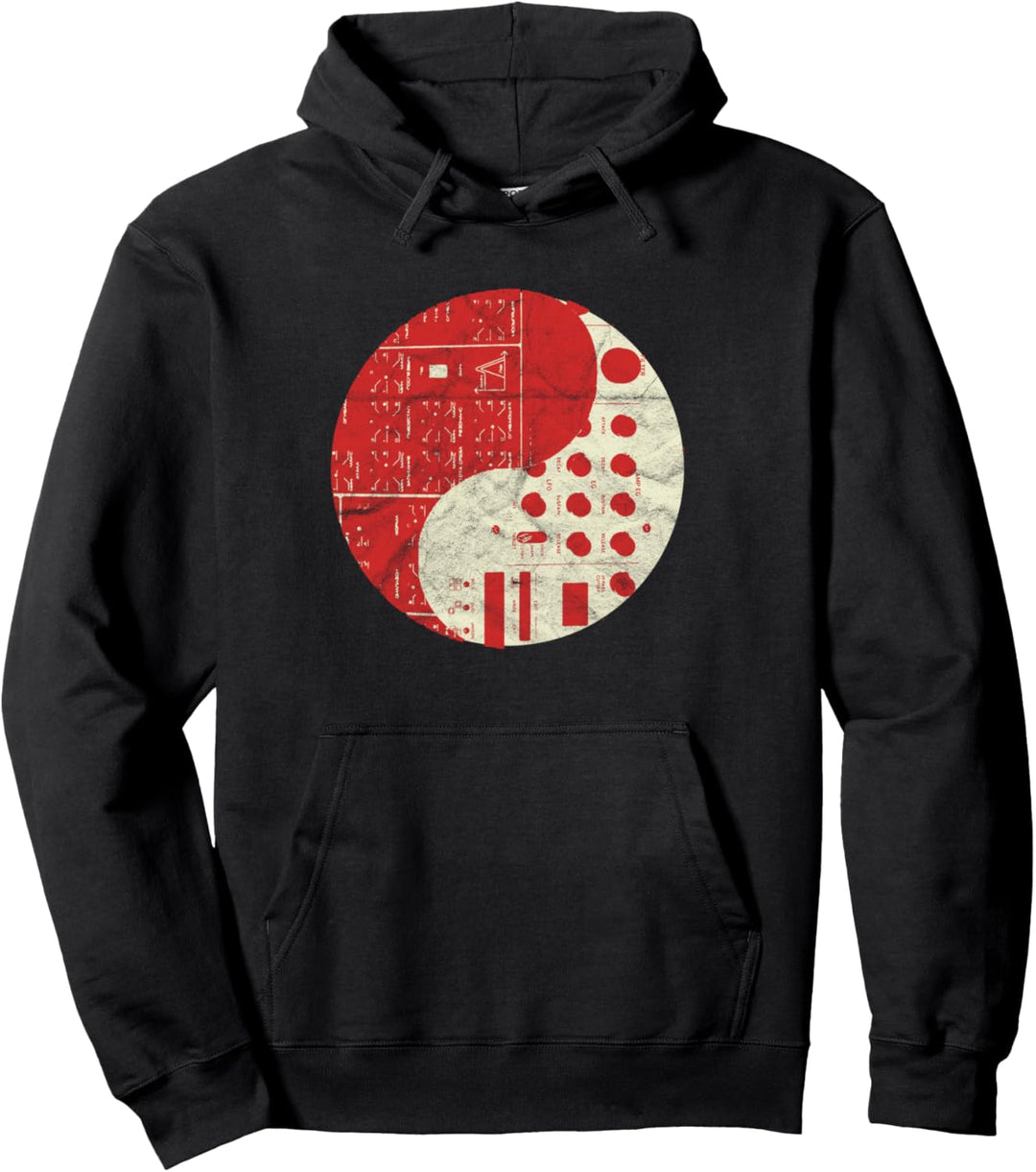 Analog Synth Yin Yang Vintage Producer ADSR DAW Vintage VCO Pullover Hoodie