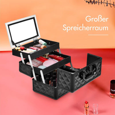 DREAMADE Kosmetikkoffer Mini, Schminkkoffer Make-up Multikoffer, Beauty Case, Make-up Box Kosmetikka