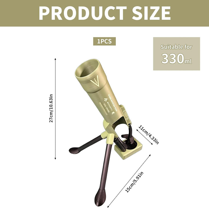 Mörser Flaschenöffner,Bierflaschenöffner im Mörser-Design,51mm Beer Bottle Mortar,Lustige Mörser-Fla
