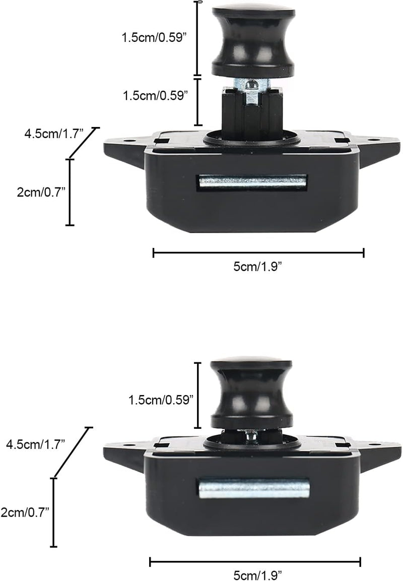 AYYDS 10 Stück Push Button Catch Door Lock Verriegelung für Wohnmobil Schrank, Grosses Cabinet Lock