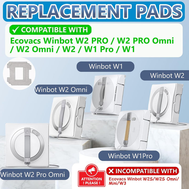 16 Stück Reinigungspad für ECOVACS WINBOT W2 PRO / W2 PRO Omni | W2 Omni / W2 / W1 Pro / W1 Fensterp