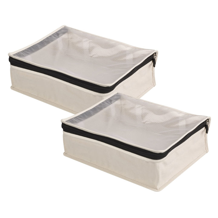 Household Essentials Cedarline 3321-1 Pullovertasche aus natürlichem Baumwollleinen, mit Reissversch