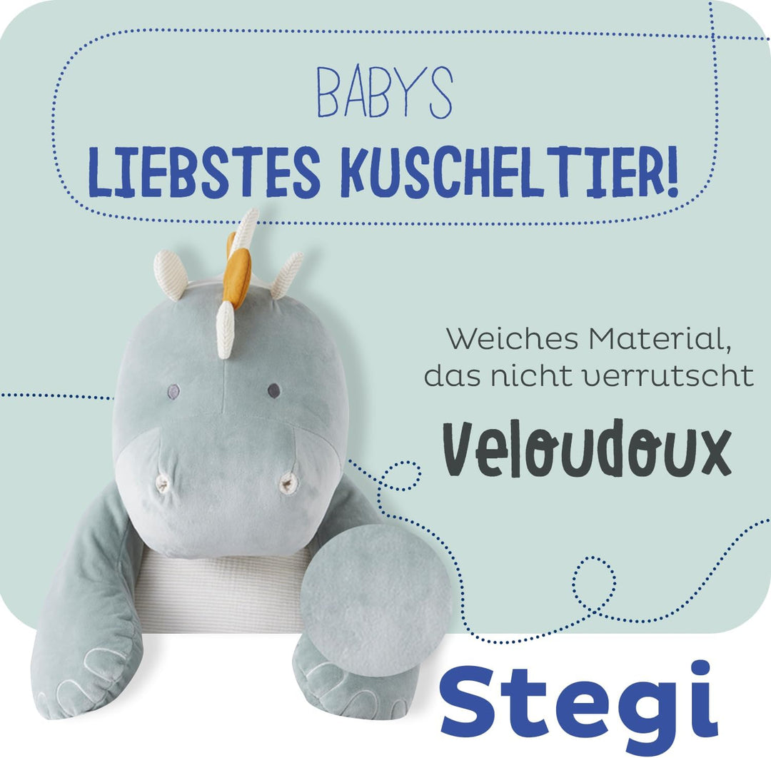 Noukie's - Plüsch für Kinder - Kuscheltier Medium Stegi - Schmusetuch Bio-Baumwolle - Grösse für Kin