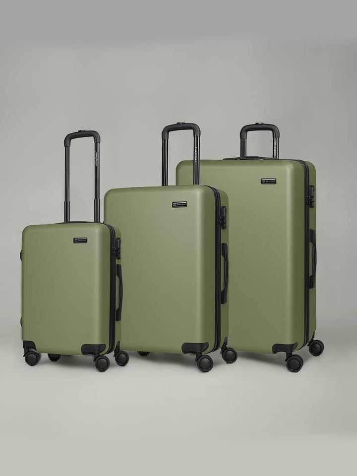 SMARTBOX Kofferset 3-teilig Hartschale ABS 4-Doppelrollen Olive Set, Olive Set