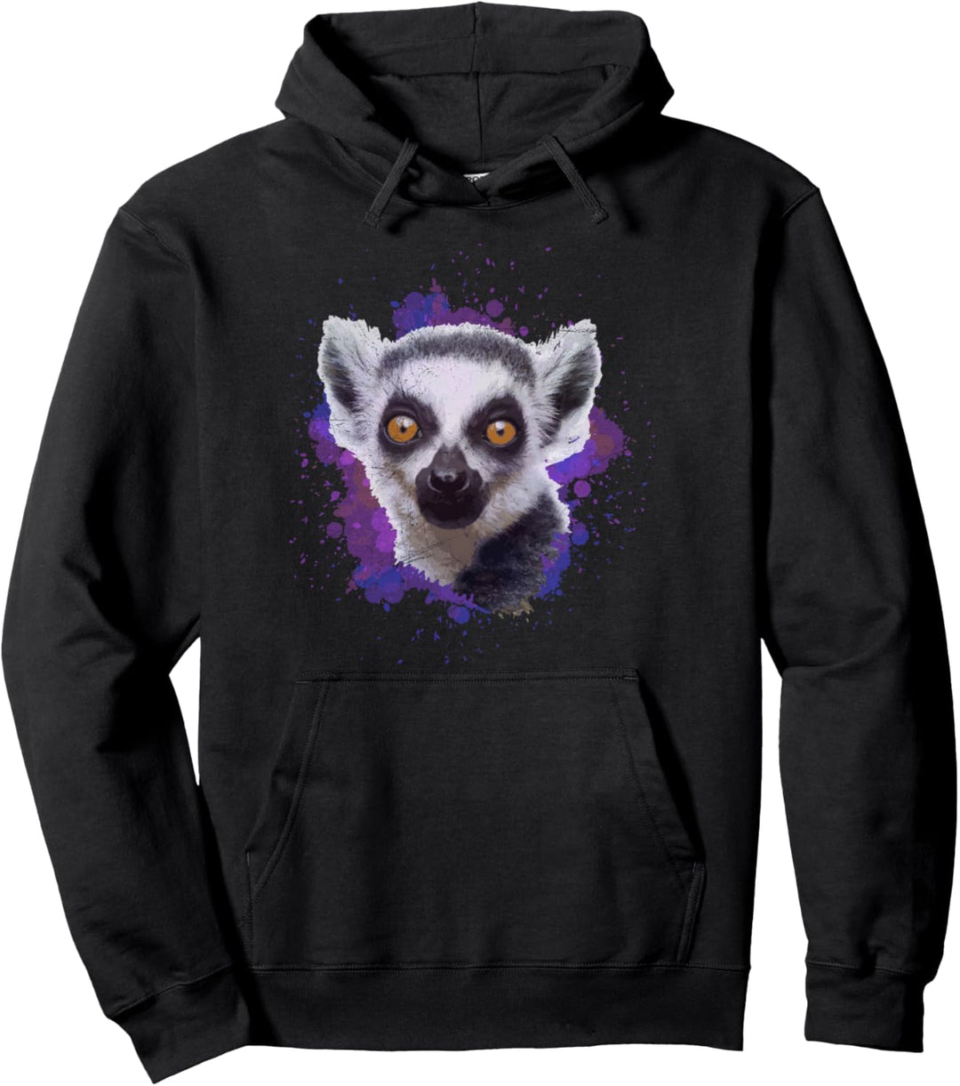 Lemur Design Pullover Hoodie