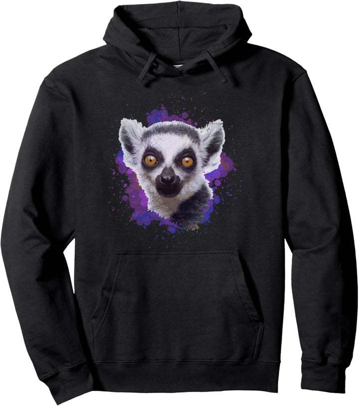 Lemur Design Pullover Hoodie
