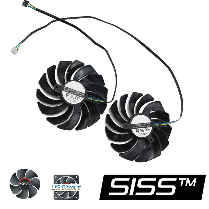 Lüfter Set 95MM PLD10010B12HH für MSI GeForce RTX 2070 Gaming X 8G, GeForce RTX 2070 GAMING Z 8G Vid