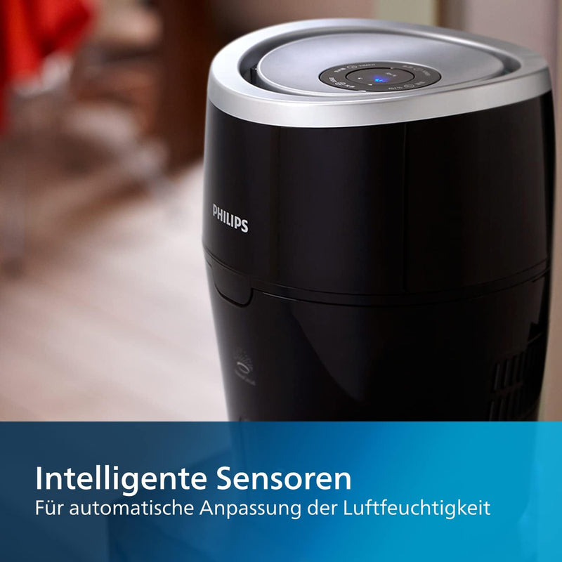 Philips Series 2000 Luftbefeuchter – für Räume bis 40 m², mit NanoCloud-Technologie, 3 Geschwindigke