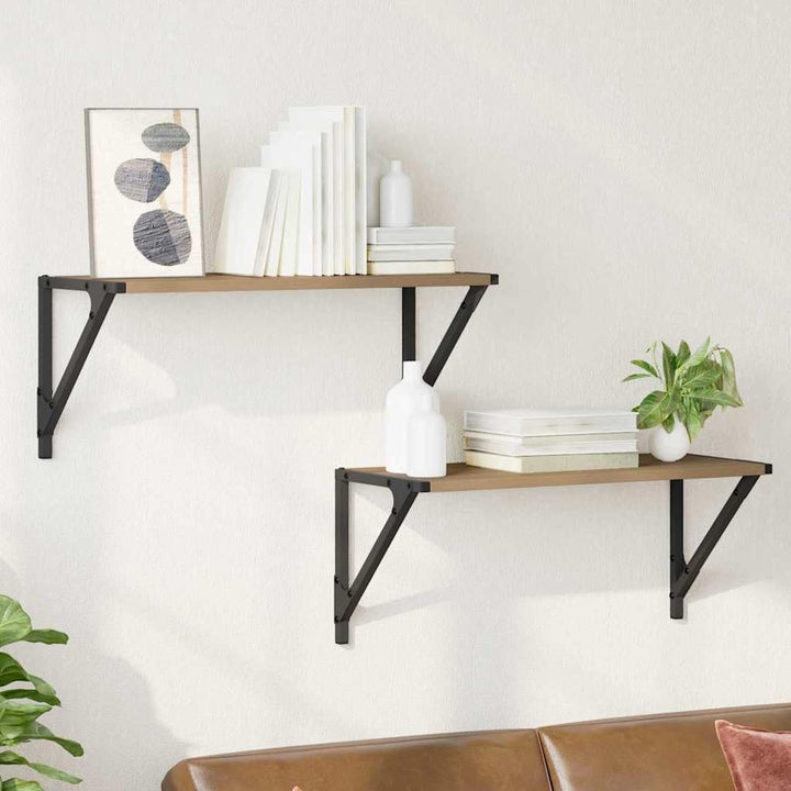 vidaXL Wandregale 2 pcs Artisan-Eiche 60 x 25 x 25,5 cm Holzwerkstoff, Moderne, robuste Wandregale,