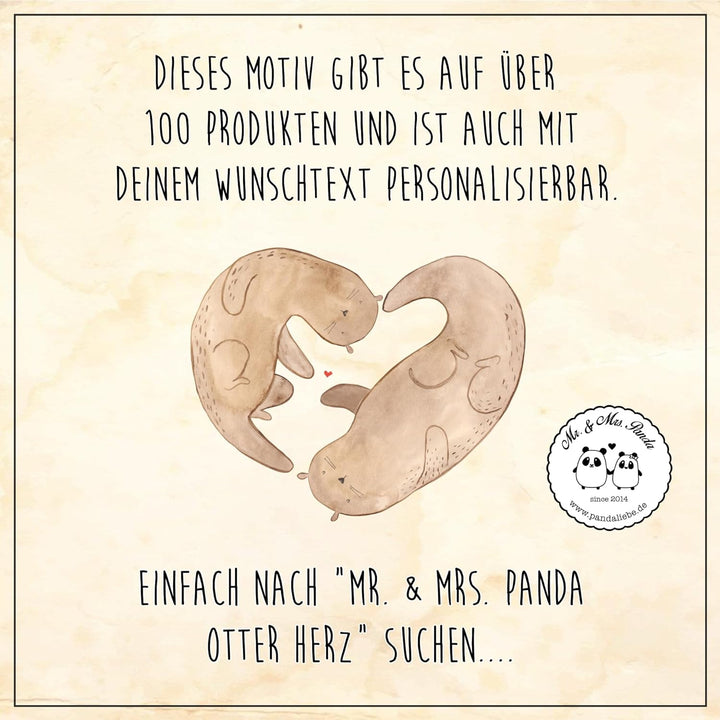 Mr. &amp; Mrs. Panda Motiv WC Sitz Otter Herz - Geschenk, WC-Sitz, Toilettendeckel, Seeotter, Love you,