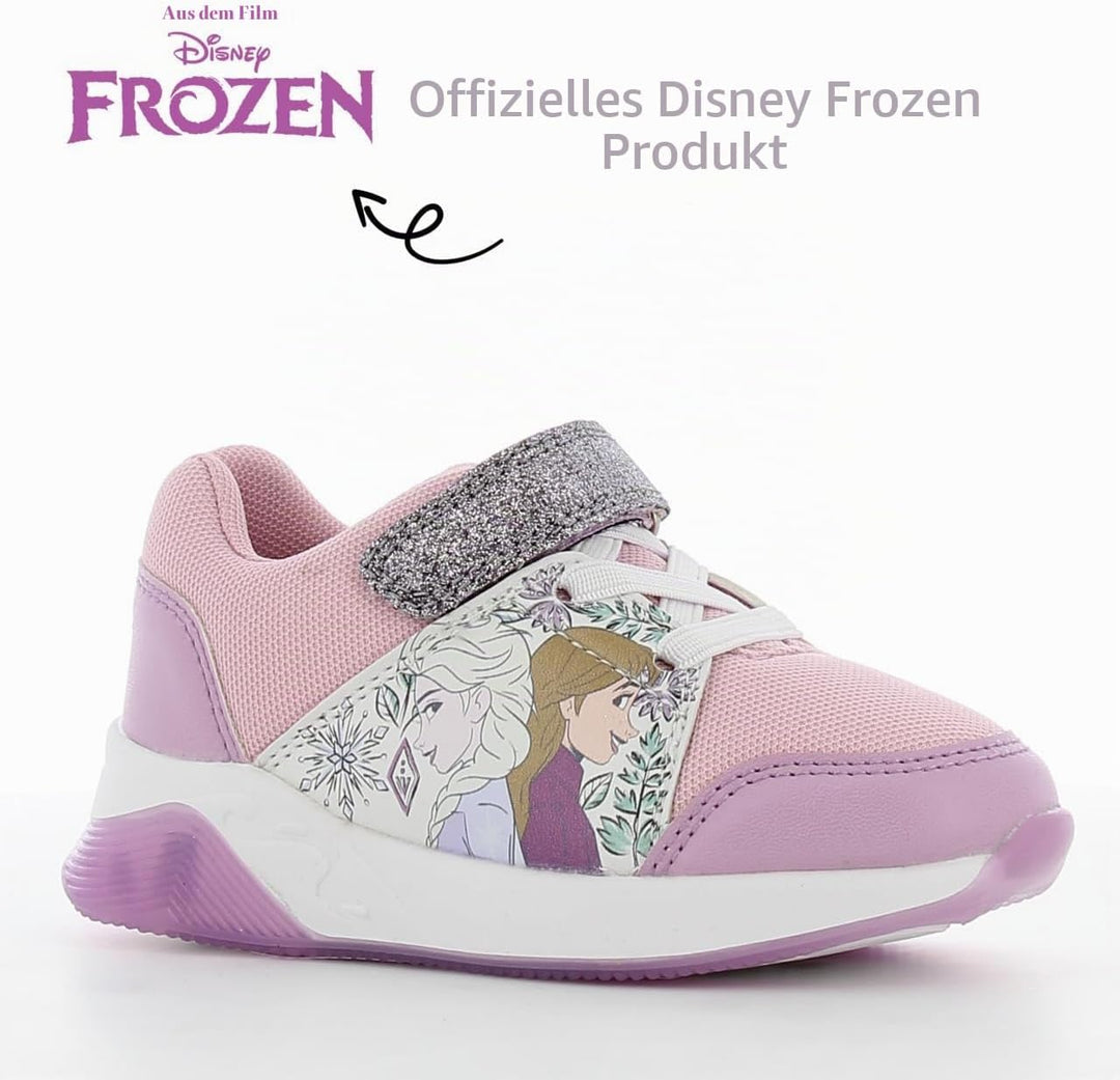 Disney Frozen Schuhe Mädchen 2 bis 8 Jahre, Kinderschuhe mit Anna und ELSA Motiv, Leuchtschuhe Kinde