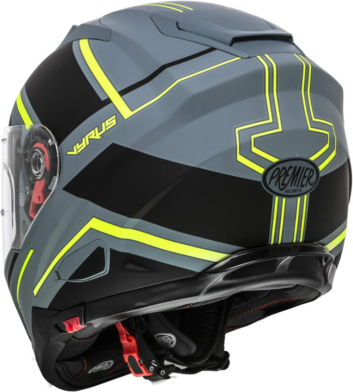 Premier Helm VYRUS ND Y Grey BM,GRAU/Fluo GELB/SCHWARZ,M