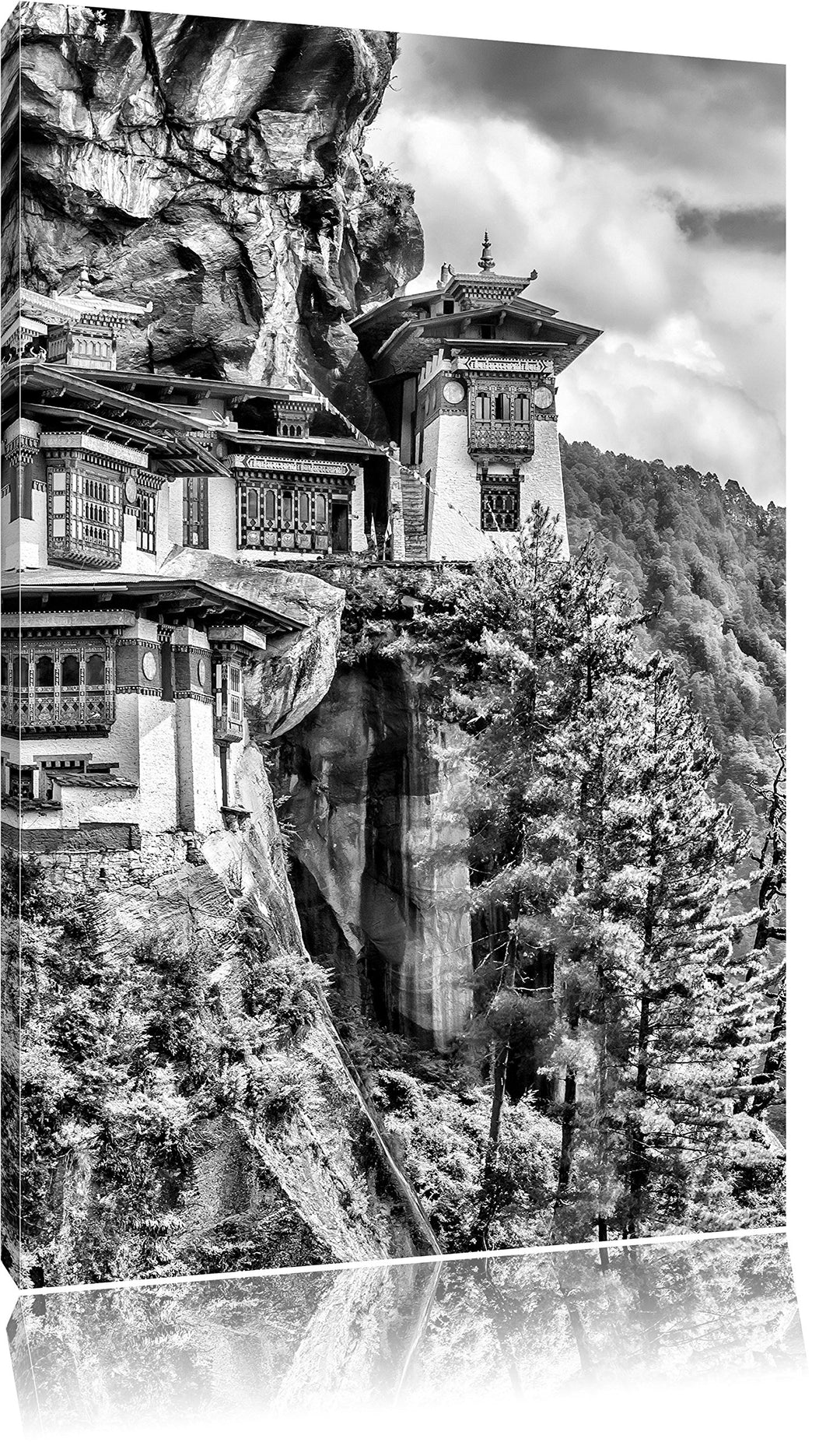 Pixxprint Buddha Tempel in China als Leinwandbild/Grösse: 100x70 / Wandbild/Kunstdruck/fertig bespan