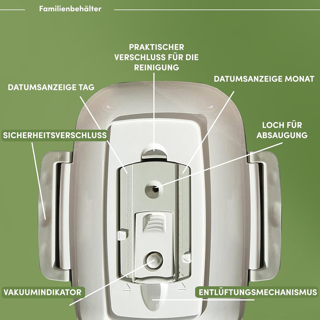 Magic vac ACO1093 Vakuumbehälter, 1 Liter, Grau/Transparent
