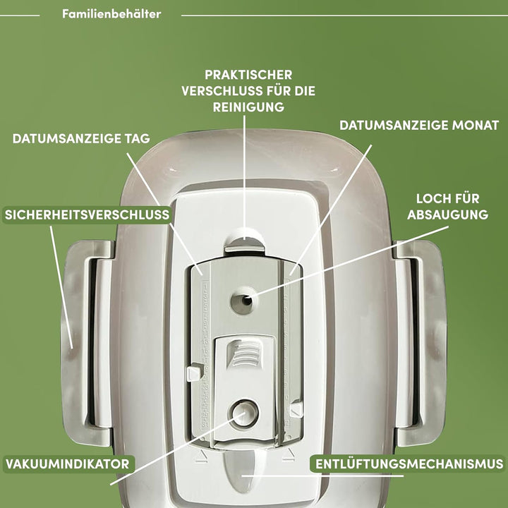 Magic vac ACO1093 Vakuumbehälter, 1 Liter, Grau/Transparent