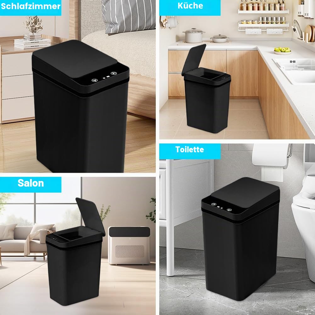 Mülleimer Bad Sensor Kosmetikeimer- Mülleimer mit Sensor Technologie, Touchless &amp; Wasserdicht - für