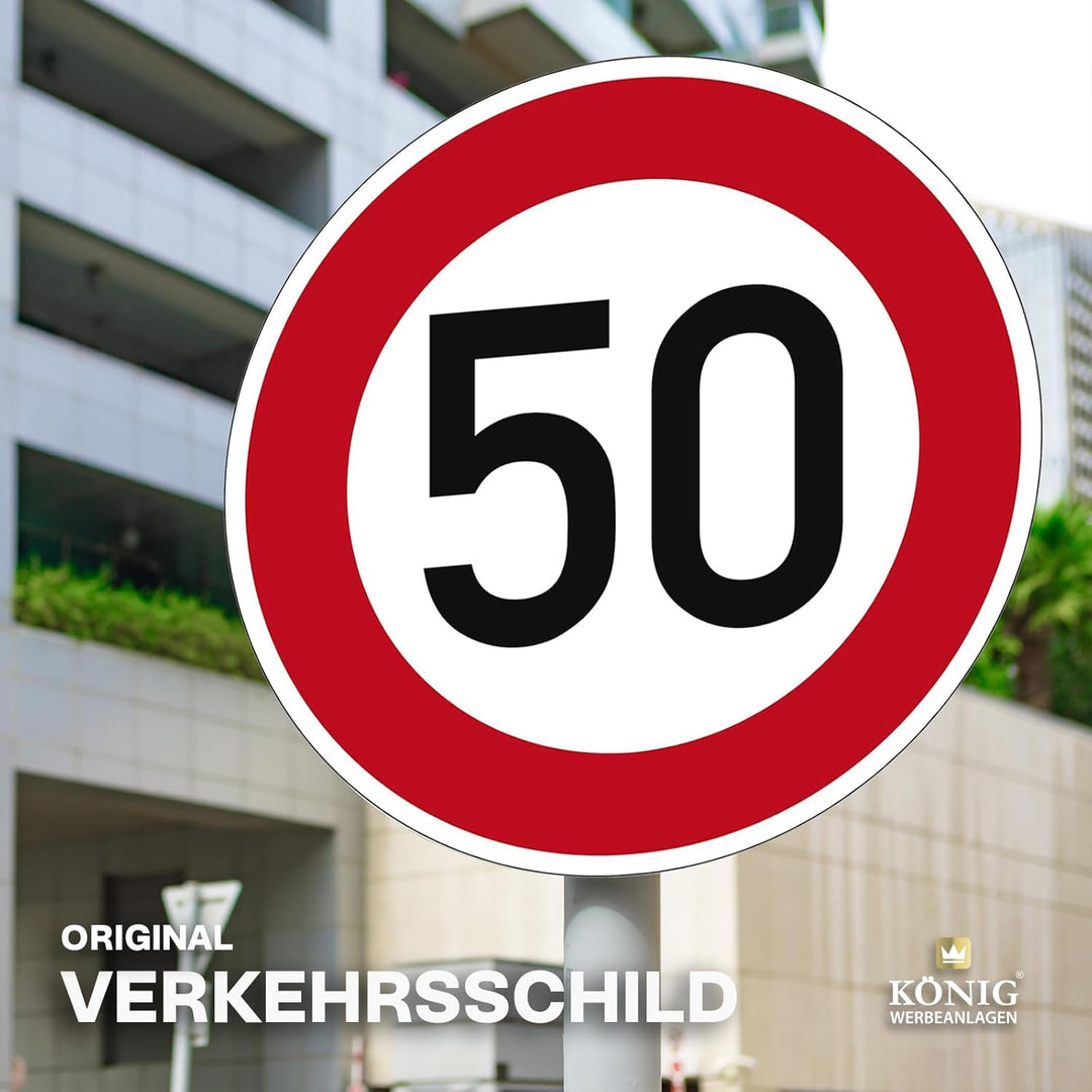 Verkehrszeichen Zulässige Höchstgeschwindigkeit 50 Nr. 274-50 | Ø 420mm, Alu 2mm, RA1 | Original Ver