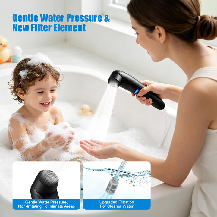 Elektrisches Bidet, 2,5L mit USB-Aufladung, Tragbare Po-Dusche mit verstellbarem Sprühkopf, Sanfter
