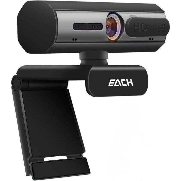 Full HD Webcam mit Autofokus, 4x Digitalzoom, Weitwinkelobjektiv, Dual Noise-Cancelling Mikrofon, Au