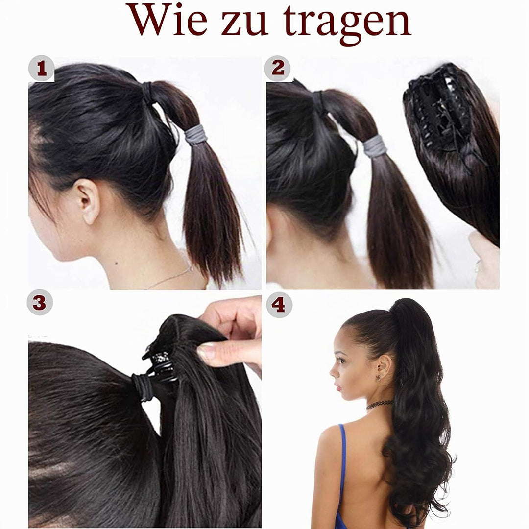 SEGO Ponytail Extension Pferdeschwanz Zopf mit Klammer Haarteil Haarverlängerung Hair Piece Haar Hit