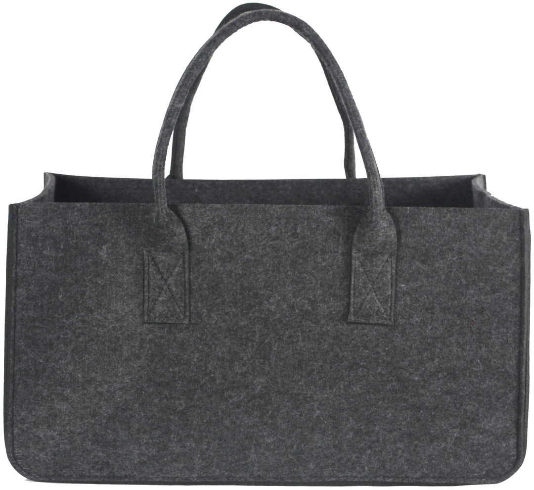 Kaminholztasche XXL anthrazit Zeitungstasche Filzkorb