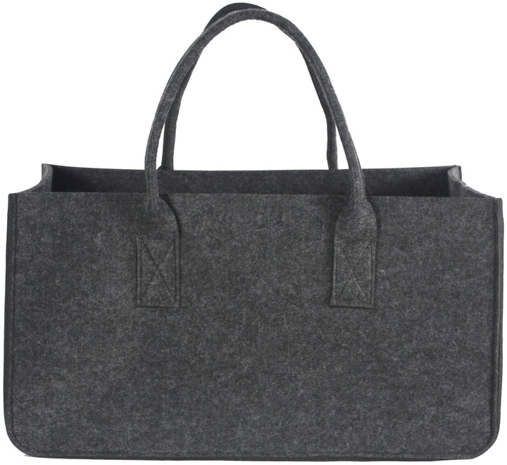Kaminholztasche XXL anthrazit Zeitungstasche Filzkorb