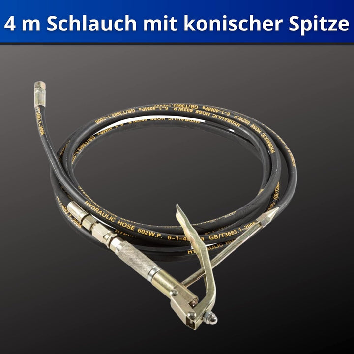 Högert Technik - Pneumatischer Fettpresse 12l | Stahltank | Pneumatische Fettpump Fettfüllpumpe | 30