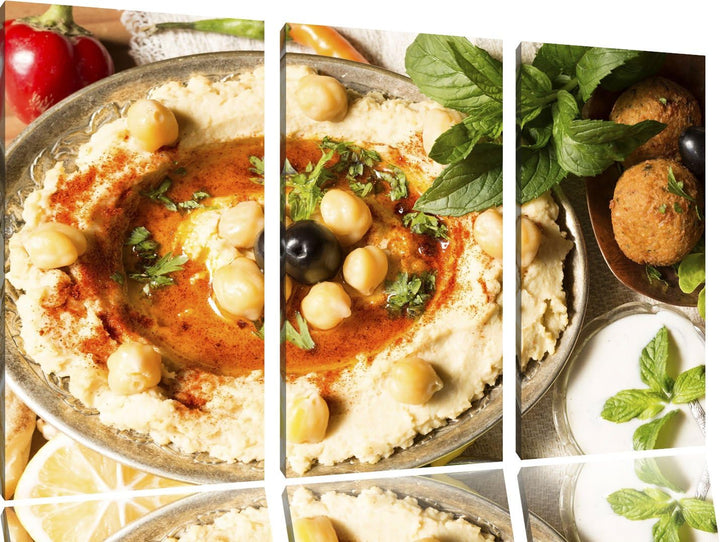 Leckerer Kartoffelbrei als 3-Teiler Leinwandbild 120x80 Bild auf Leinwand, XXL riesige Bilder fertig