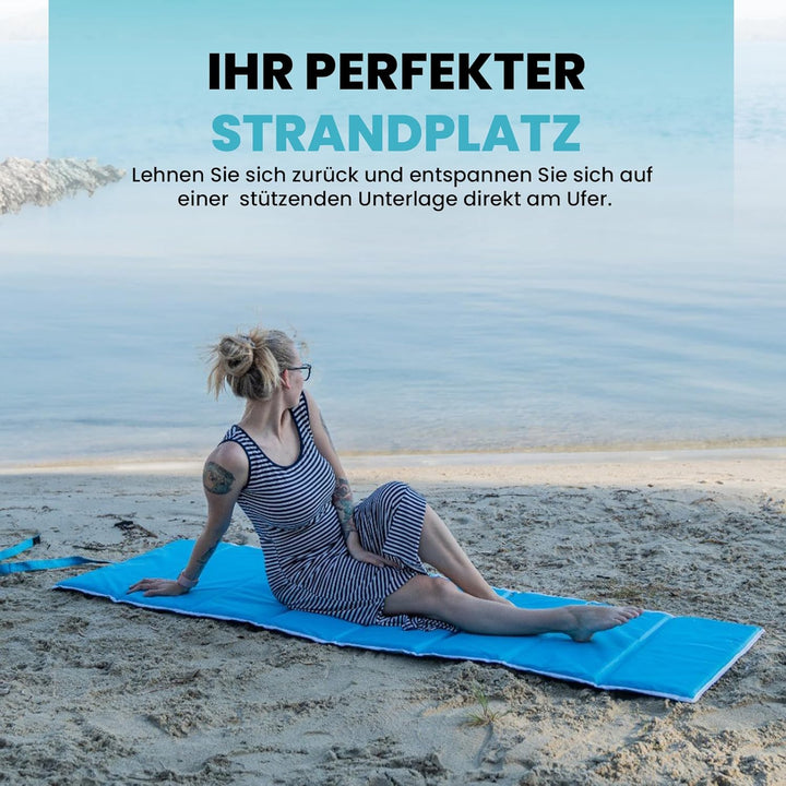 StarK 4in1 Strandmatte Wasserhängematte für Pool und Strand -Faltbare Camping Isomatte 190cm 60cm-Ge