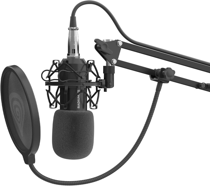 Genesis Radium 300 XLR Studio-Kondensatormikrofon-Set – Inkl. Gelenkarm, Pop-Filter, Mikrofonspinne