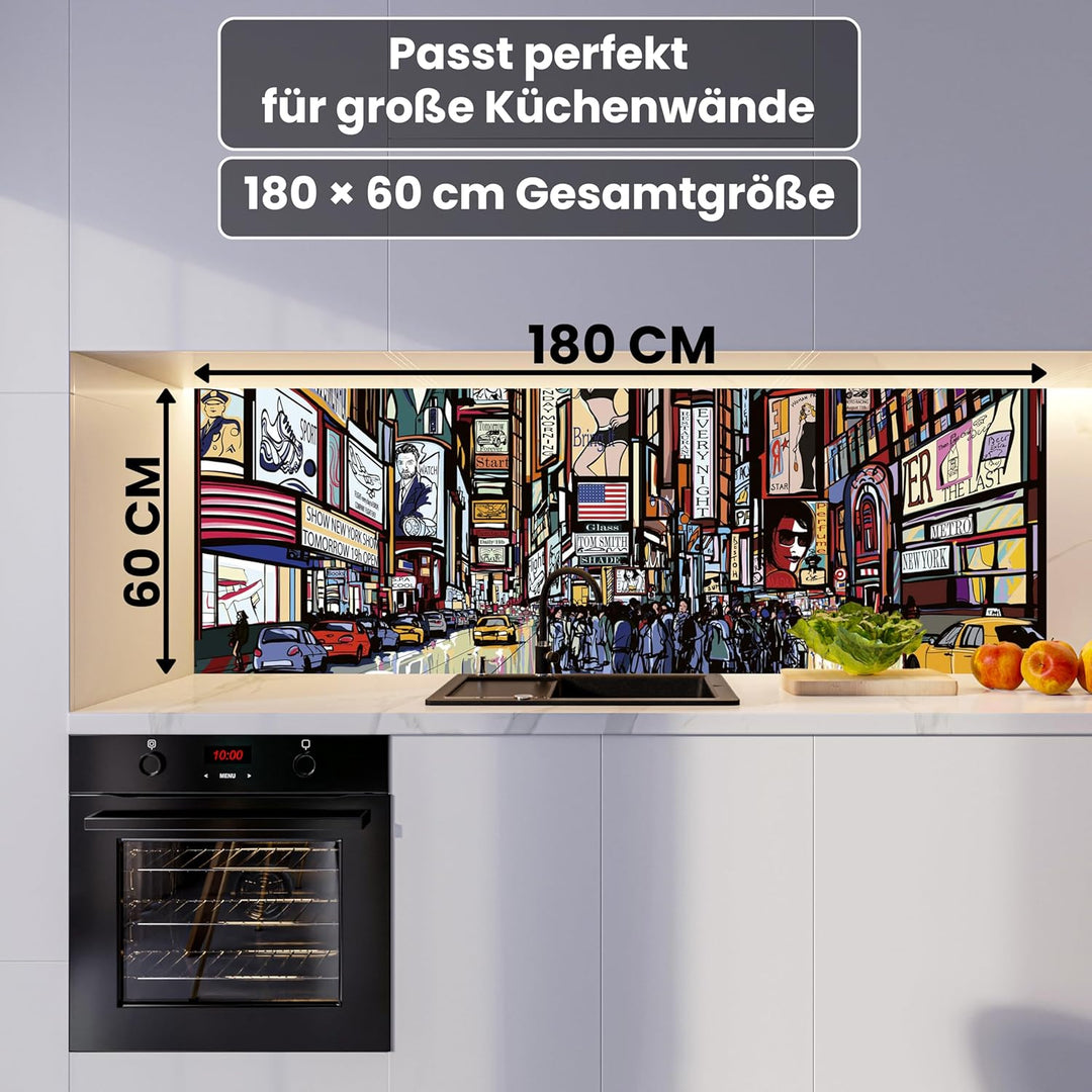 Küchenrückwand Folie selbstklebend Times Square | Klebefolie - Dekofolie - Spritzschutz für Küche |