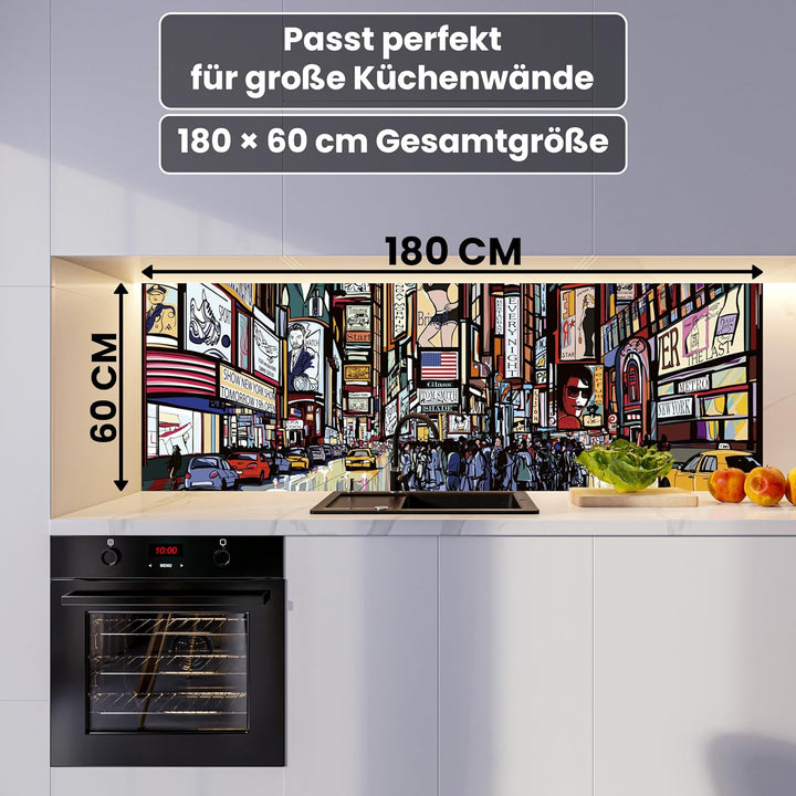 Küchenrückwand Folie selbstklebend Times Square | Klebefolie - Dekofolie - Spritzschutz für Küche |