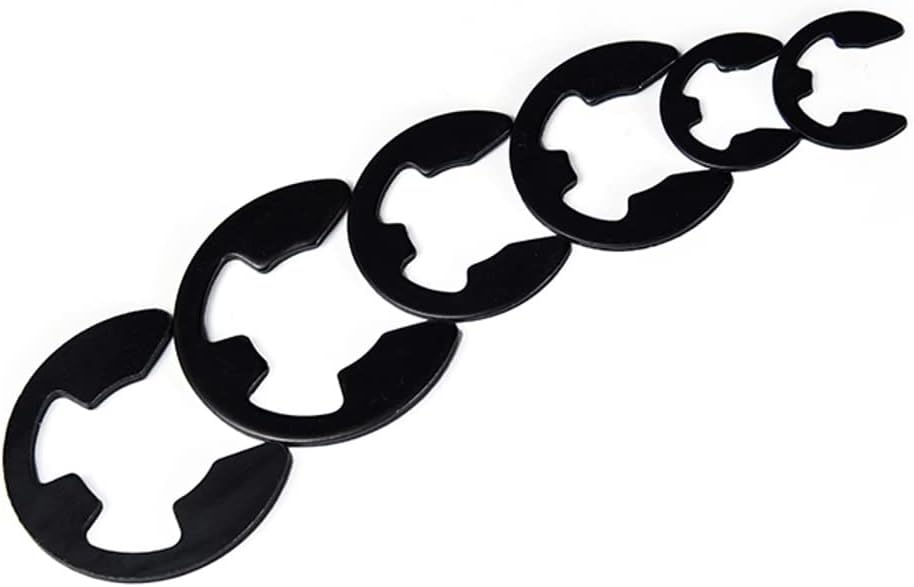 Manganstahl E-Clip Externe Haltering Snap Intern Sicherungsring 6mm, 200 pcs, 6mm, 200 pcs