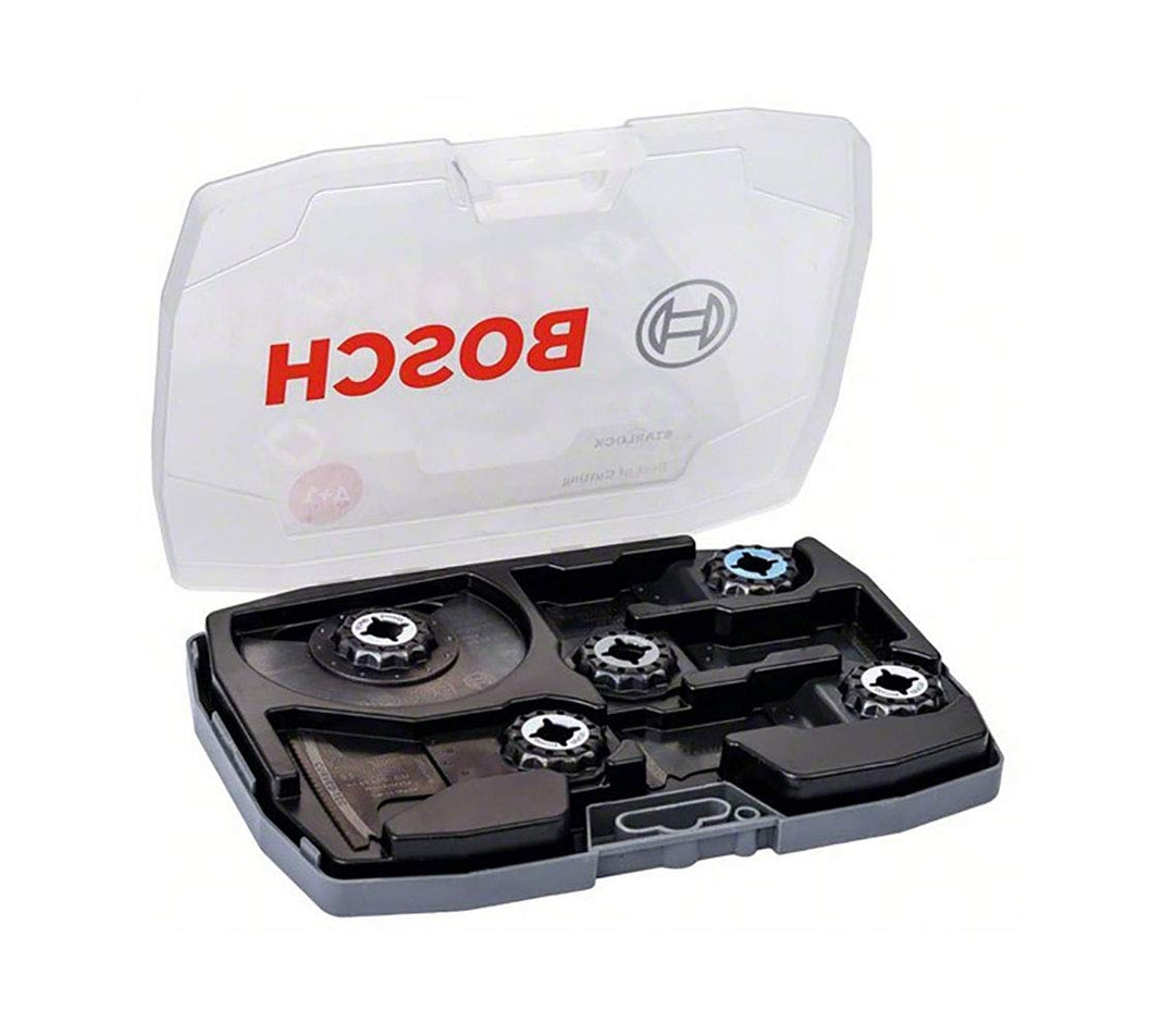 Bosch Professional 5 tlg. Starlock Carbide Tauchsägeblatt/Segmentsägeblatt Set (für Holz und Metall,
