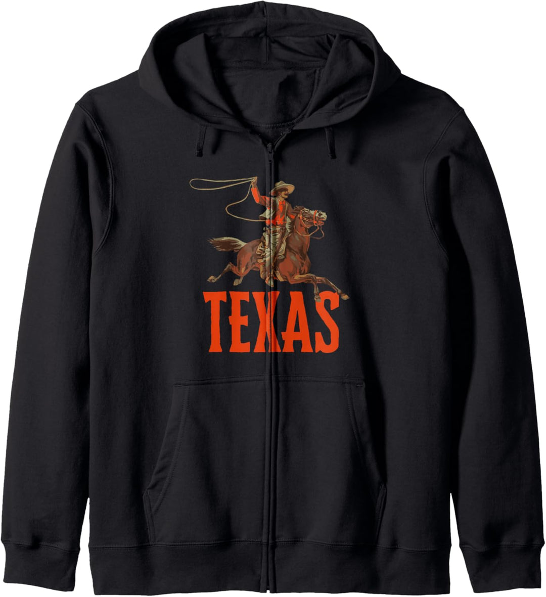 Texas Retro Roping Cowboy Vintage Graphic Kapuzenjacke