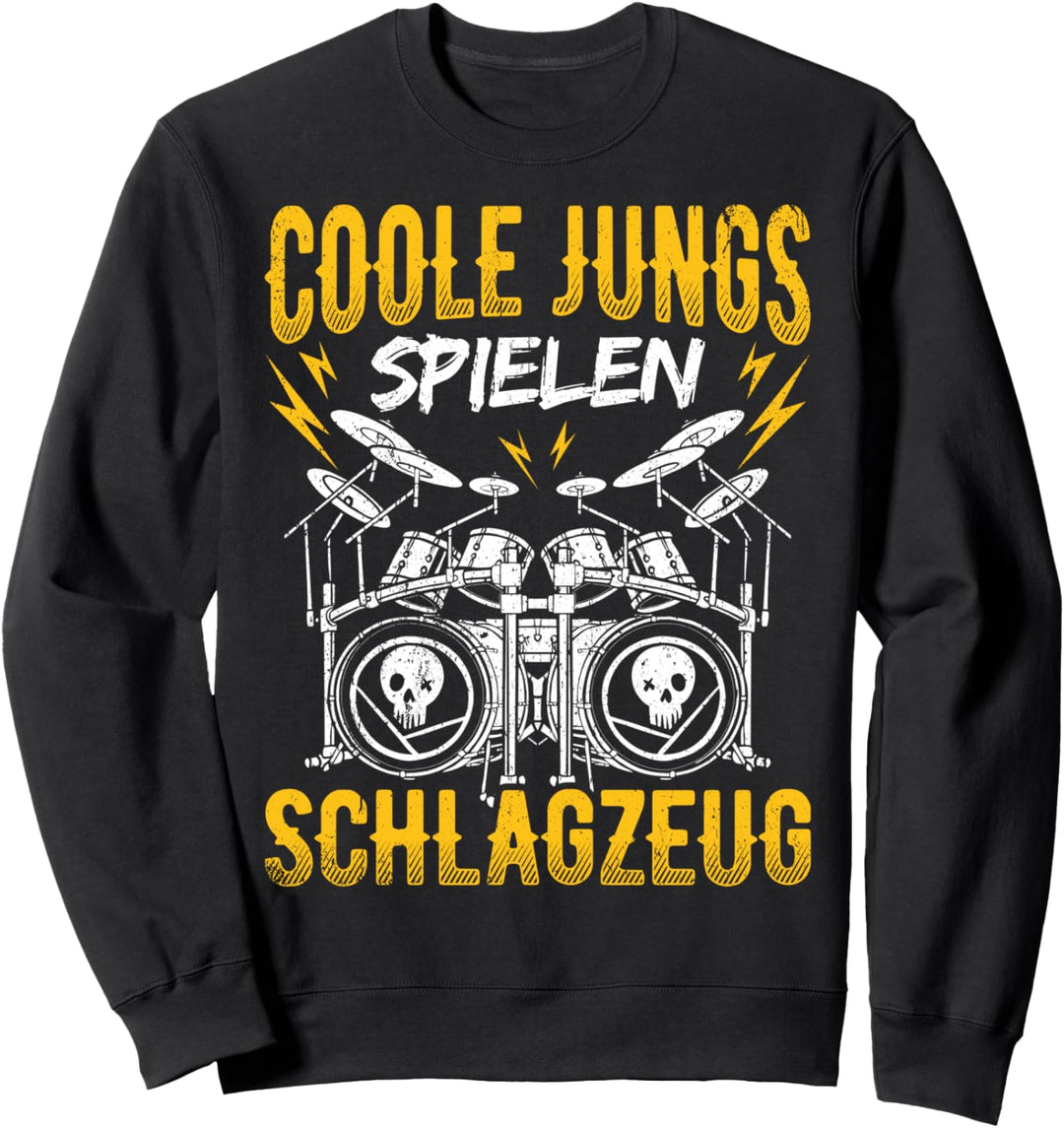 Coole Jungs spielen Schlagzeug - Drummer Jungen Kinder Sweatshirt