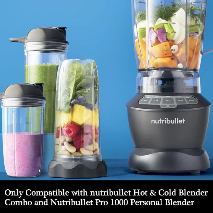 Mixer Becher und Deckel Zubehör für nutribullet Full Size Blender Combo 1200 Watt und 1000 Watt - 24