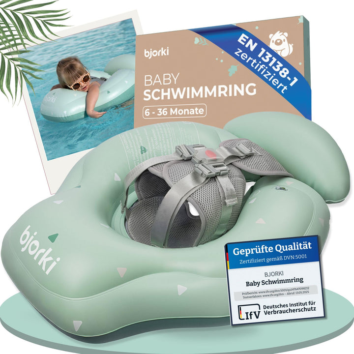 Schwimmring Baby – Stabil & sicher auf dem Wasser – Mitwachsender Schwimmreifen ab 6 Monate bis 3 Ja