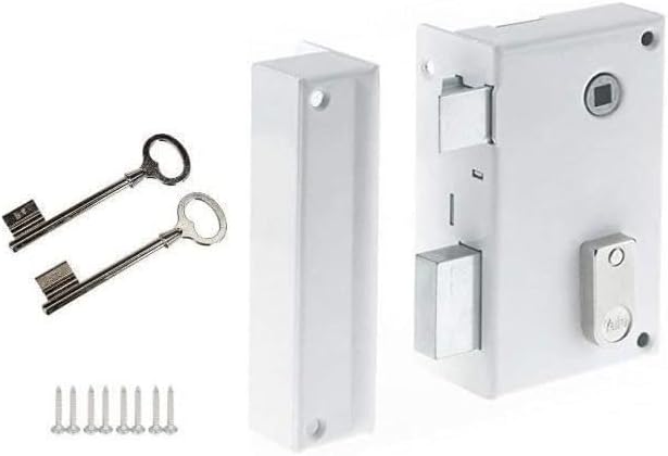 Yale YAV37G Vertikales Wandschloss, 2 Schlüssel, Links, für Gitter, weiss, Gauche Gauche Portal, Gau