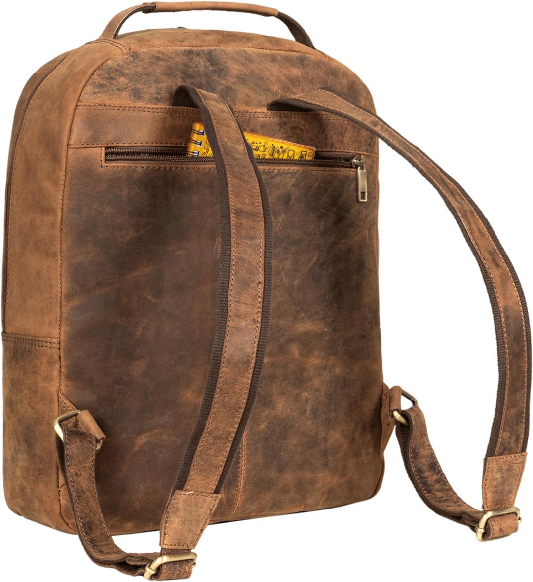 STILORD 'Glover' Business Lederrucksack für 15,6 Zoll Laptop Rucksack für Damen und Herren DIN A4 Of