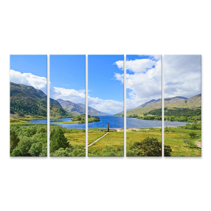 islandburner Bild auf Leinwand Glenfinnan Loch Shiel See Hochland Schottland Bilder Wandbilder Poste