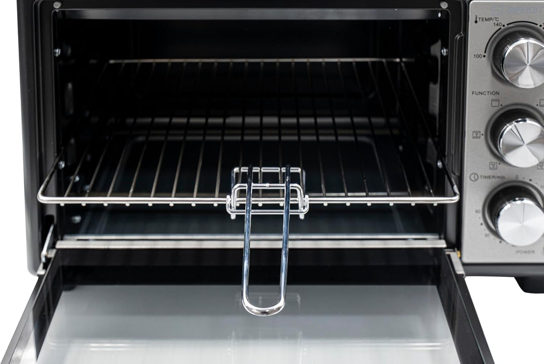 BEHOME Elektrischer Ofen mit Umluft, klein, 20 l, Temperatur bis zu 230 °, Timer 60 min, elektrische