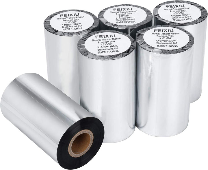 Thermo-Transferband, 110 mm x 300 m, Kunstharzverstärktes Wachs, 1 Rolle