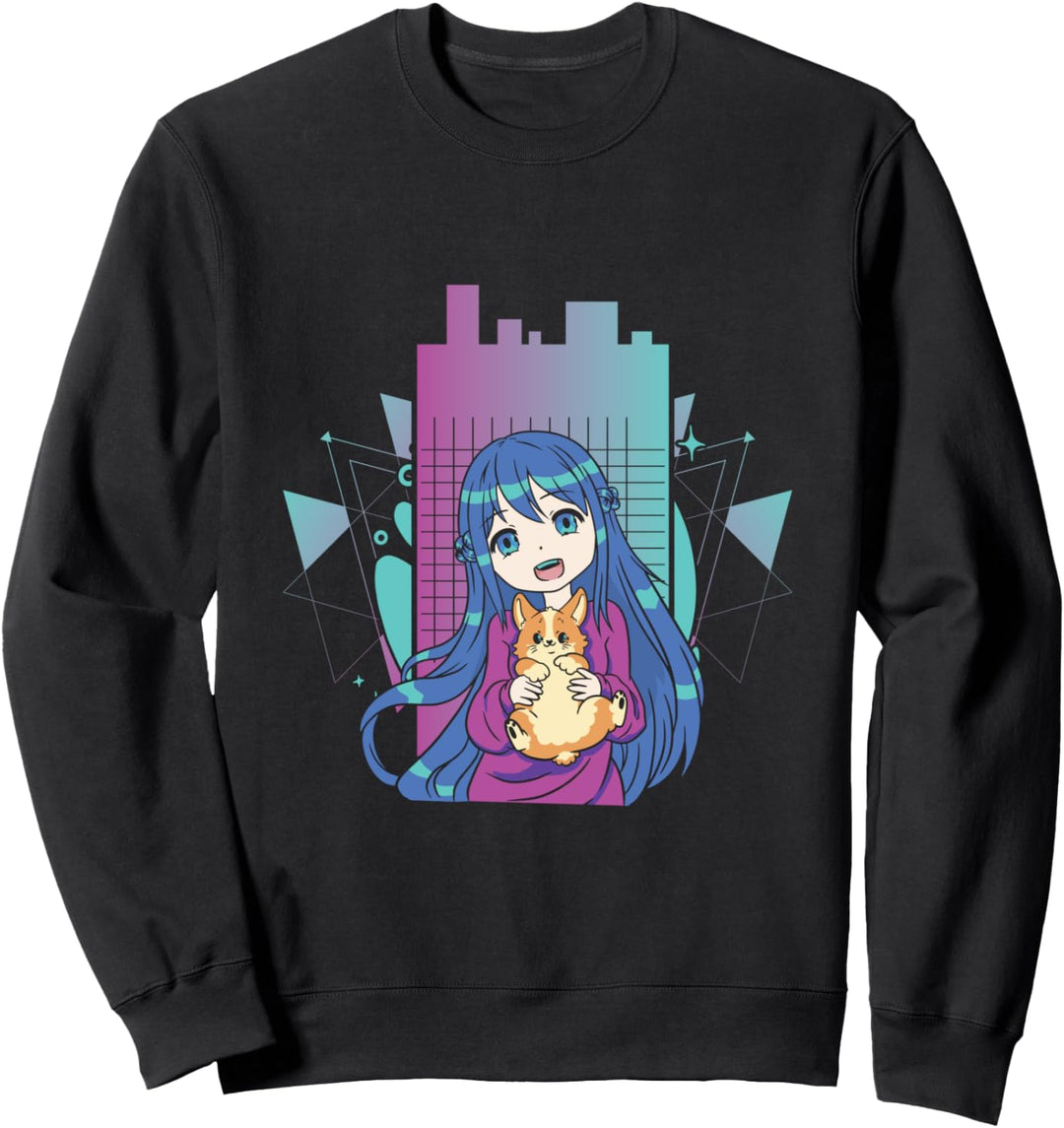 Anime mit Manga und Anime girl und Japan als kawaii anime Sweatshirt