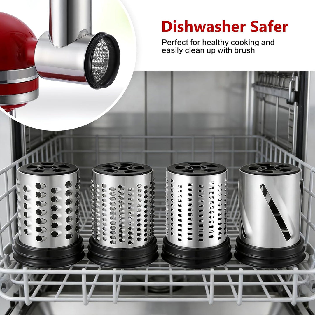 Edelstahl-Schneidmaschine und Käse-Schneider-Zubehör für Kitchenaid-Vertikaler Mixer - Gemüse-Schnei