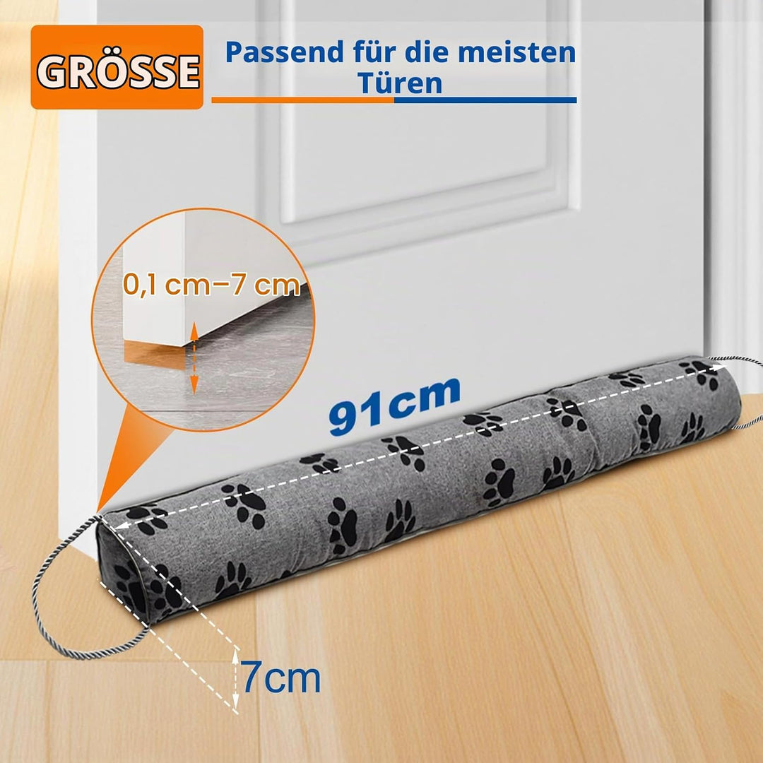 Yiomxhi Zugluftstopper für Türen, Schwerer Türdichtung Luftzugstopper Fenster mit Aufhängeschlaufen,